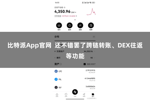 比特派App官网  还不错罢了跨链转账、DEX往返等功能